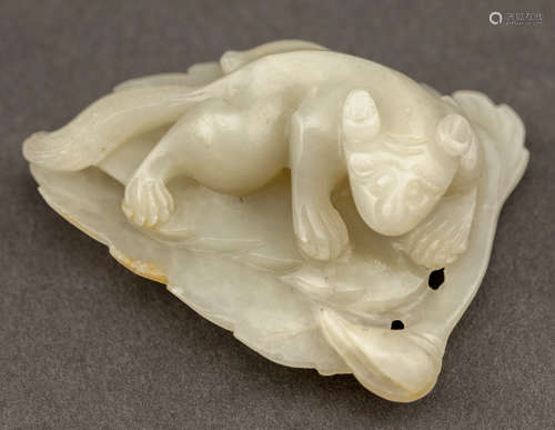 Chinese Antique 19TH Jade Badger