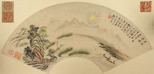 Chinese Antique Fan Painting