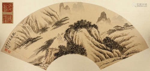 Chinese Antique Fan Painting