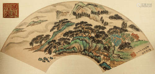 Chinese Antique Fan Painting