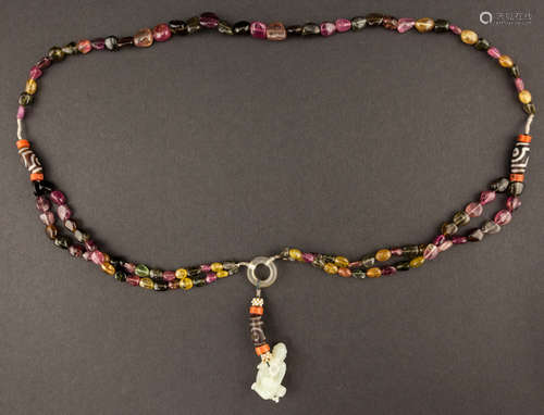 Chinese Antique Tourmaline Necklace