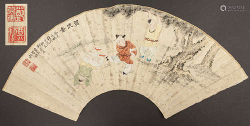 Chinese Antique Fan Painting