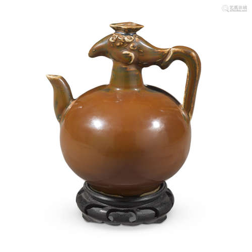DING-TYPE PERSIMMON GLAZED 'PHOENIX HEAD' TEAPOT SOUTHERN SONG DYNASTY