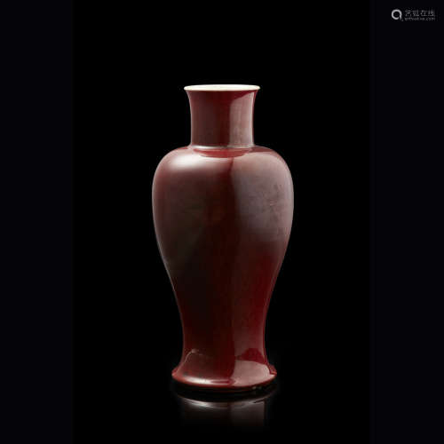 LANGYAO COPPER-RED GLAZED BALUSTER VASE, GUAN YIN PING KANGXI PERIOD