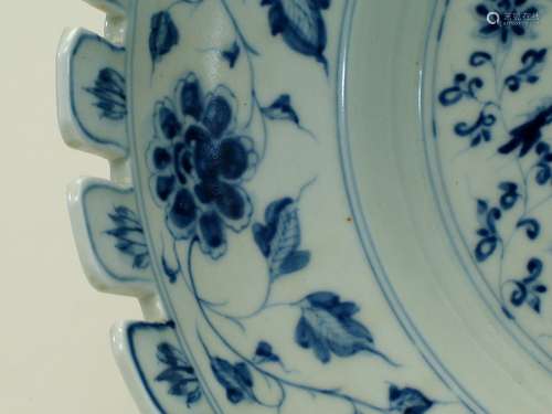 Chinese Blue and White Porcelain Charger.