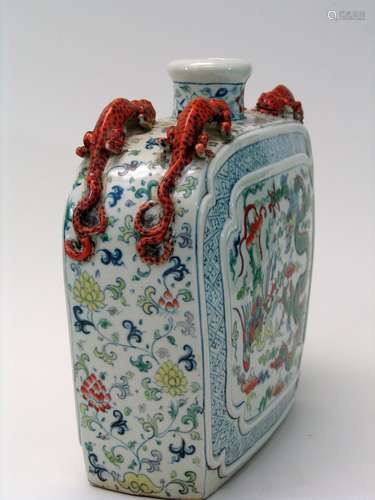 Chinese Docai Porcelain Vase, Marked.