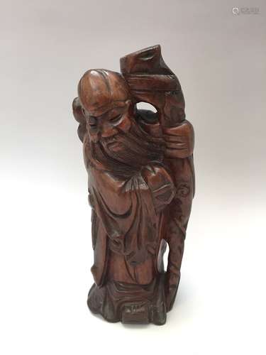 CHINESE ANTIQUE HARDWOOD CARVING