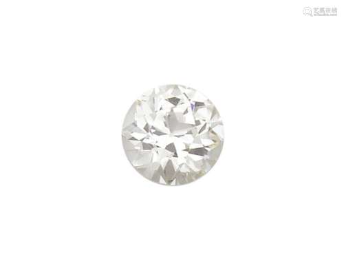 Unmonted old-cut diamond weighing 3,32 carats. R.A.G. report