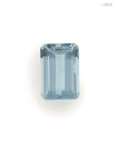 An aquamarine weighing 15,99 carats. CISGEM report