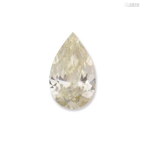 Unmonted pear-cut diamond weighing 6,88 carats. CISGEM report