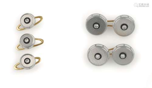 A group including a set of cufflinks and studs and a pair of cufflinks