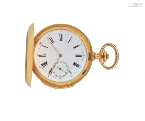 J. LAFORGE, Geneve,cassa No.52613, 18K yellow gold keyless pocket watch with minute repeater. Made circa 1900