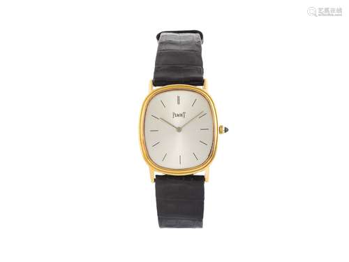 PIAGET, case No. 385026, 18K yellow gold wristwatch. Made circa 1980