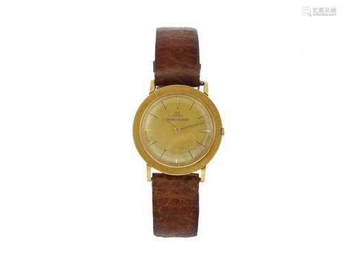 JAEGER LECOULTRE, case No. 937491, 18K yellow gold wristwatch. Made circa 1960