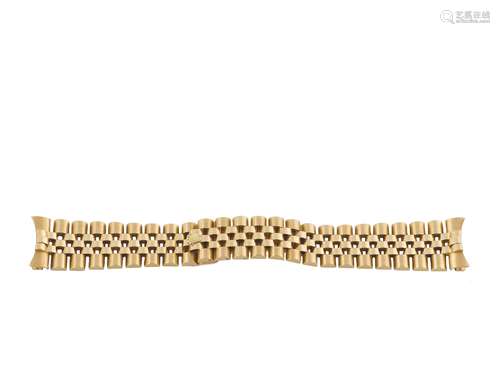 ROLEX, BRACCIALE SUPER JUBILEE', IN ORO GIALLO 18K, COMPLETO DI TUTTE LE MAGLIE.  BUONE CONDIZIONI