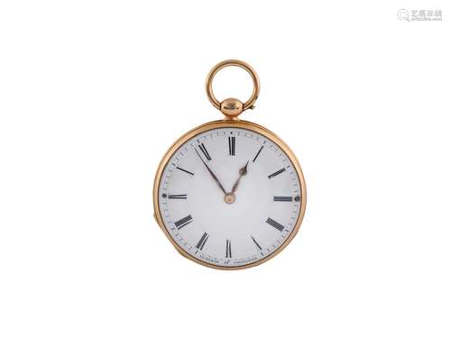 VACHERON&CONSTANTIN, case No. 32897, 18K open face, keyless pocket watch. Made circa 1900