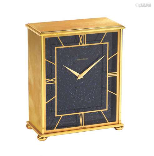 Jaeger Le Coultre, 8 day-going keyless table clock. Made in the 1960's.