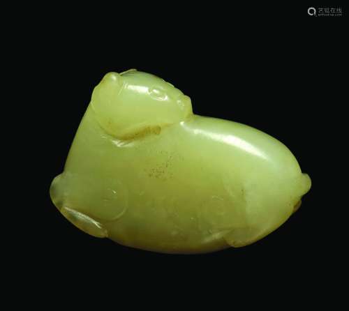 A yellow jade model of a horse, China, Ming Dynasty, 17th century