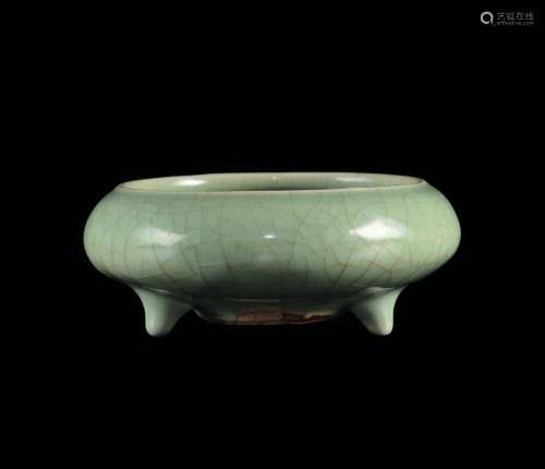 A Celadon porcelain tripod censer, China, Ming Dynasty, 17th century