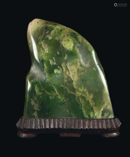 A green jade schoolar rock, China, Qing Dynasty, 19th century