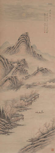 呉湖帆(1894-1968) 石湖叁月