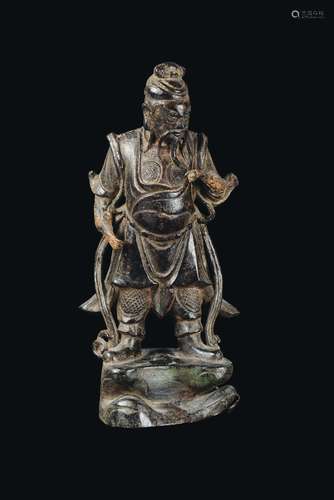 A bronze figure of Guandi, China, Ming Dynasty, 17th century