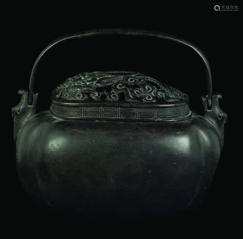 A bronze hand warmer, China, Ming Dynasty, 17th century