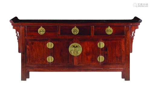 A large homu desk with drawers, China, 20th century