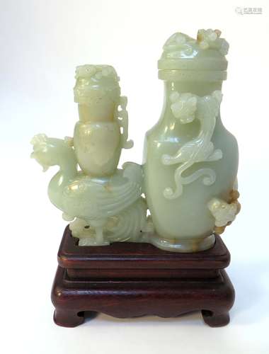 White Jade Urn Carving