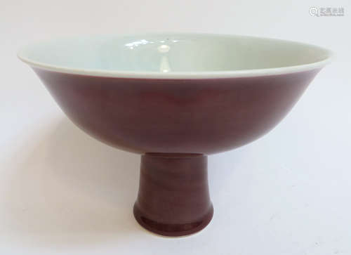 Red Glaze Yongzheng High Bowl