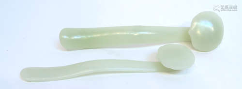 Pair Of White Jade Ruyi