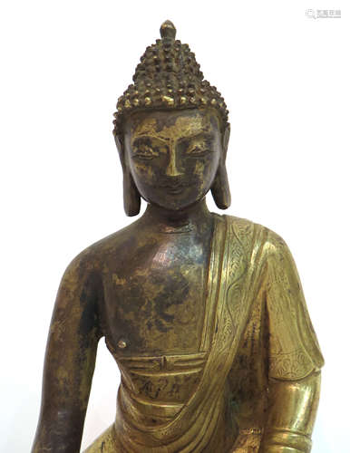 Qing Dynasty Gilt Bronze Buddha