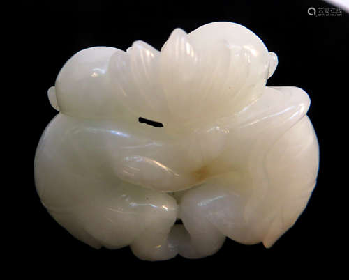 White Jade Carving Of Two Children