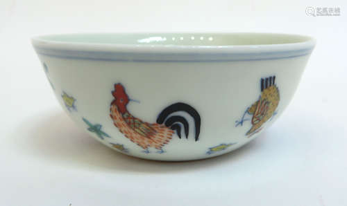 Porcelain Rooster Bowl