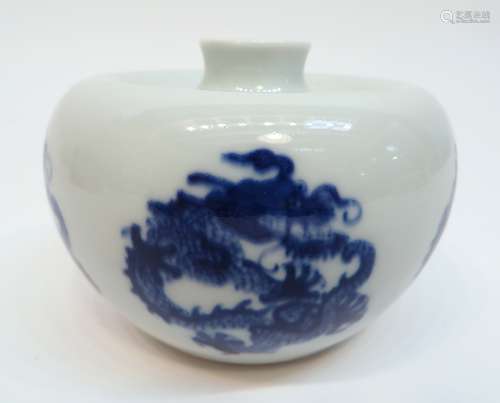 Blue And White Dragon Vase