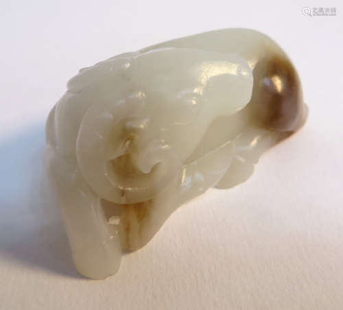 White Jade Ram Carving