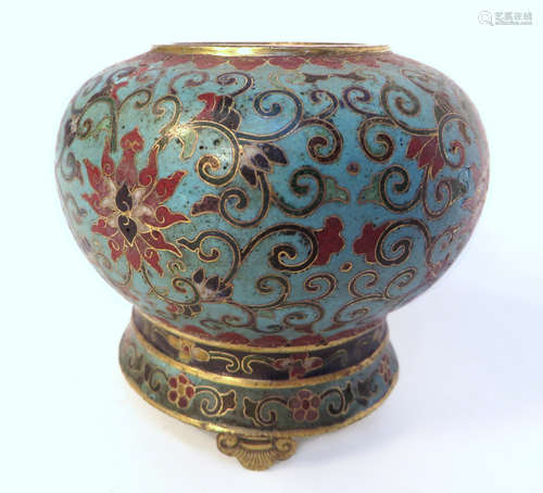 19th Century Cloisonne Brush Washer