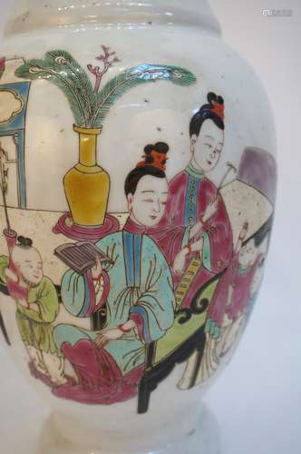 Pair Of Qing Dynasty Wucai Vases