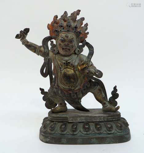 Qing Dynasty Polychromed Bronze Figure