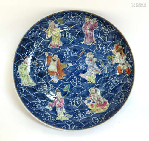 Guangxu Famille Rose Large Shallow Bowl