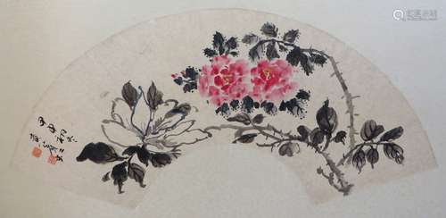 Chinese Painting Of Flowers For Fan