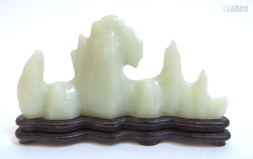 Chinese White Jade Brush Stand