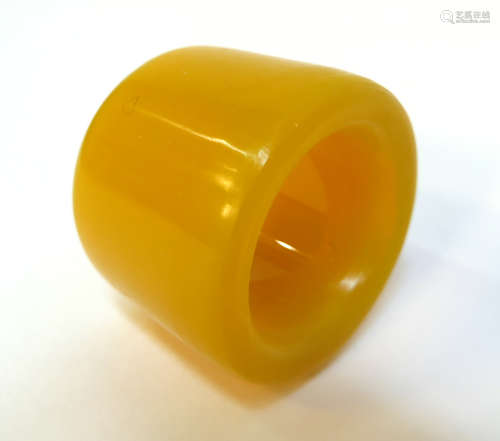 Yellow Jade Archer's Ring