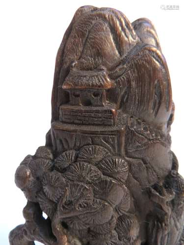 Chen Xiang Wood Carved Mountain With Luhan