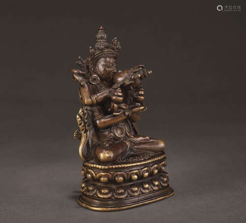 17世紀 白上樂金剛雙身像 西藏 合金銅