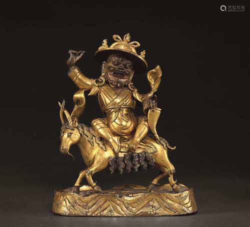 十八世紀 鐵匠護法 漢藏 銅鎏金