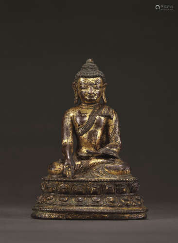 十五世紀 釋迦牟尼 西藏 銅鎏金