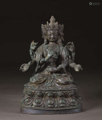 十五世紀 摩利支天 漢藏風格 銅