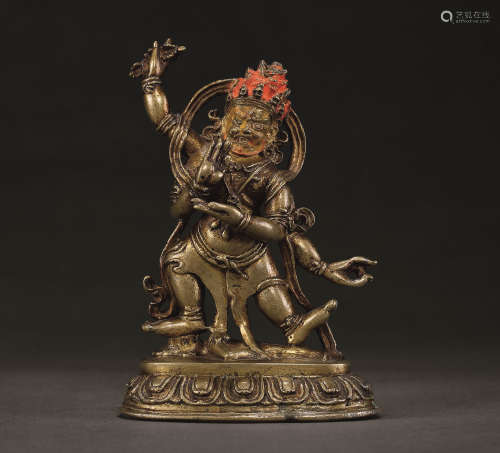 十五世紀 蓮師獅子吼聲 西藏 銅合金