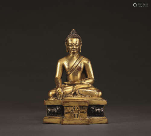 十六世紀 寶生佛 西藏 銅鎏金